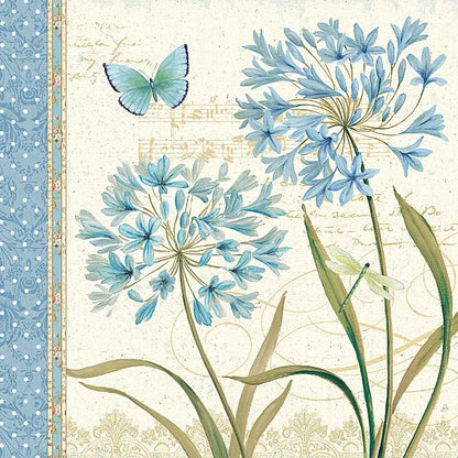 Blue Melody III by Daphne Brissonnet. SKU 5756a. Archival Giclee Fine art print for wall decor.