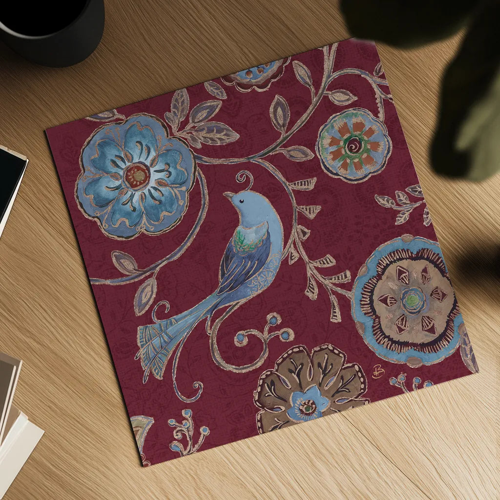 Bohemian Wings VII Providence by Daphne Brissonnet. Shown as a detailed flat fine art print, highlighting archival giclee quality. Available as an archival giclee rolled canvas, fine art paper, or poster print. SKU 84331a.