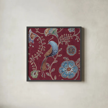 Bohemian Wings VIII Providence by Daphne Brissonnet. Shown in a sleek black glass frame for a contemporary gallery look. Available as an archival giclee rolled canvas, fine art paper, or poster print. SKU 84332a.