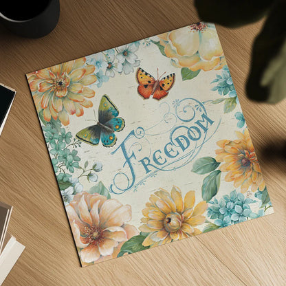 Butterfly Bloom III by Daphne Brissonnet. Shown as a detailed flat fine art print, highlighting archival giclee quality. Available as an archival giclee rolled canvas, fine art paper, or poster print. SKU 20303a.