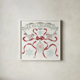 Christmas Season II by Daphne Brissonnet. Shown in a crisp white glass frame for a clean and minimalist style. Available as an archival giclee rolled canvas, fine art paper, or poster print. SKU 81012a.