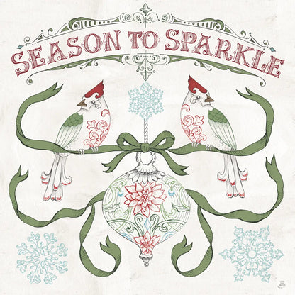 Christmas Season III by Daphne Brissonnet. SKU 81013a. Archival Giclee Fine art print for wall decor.