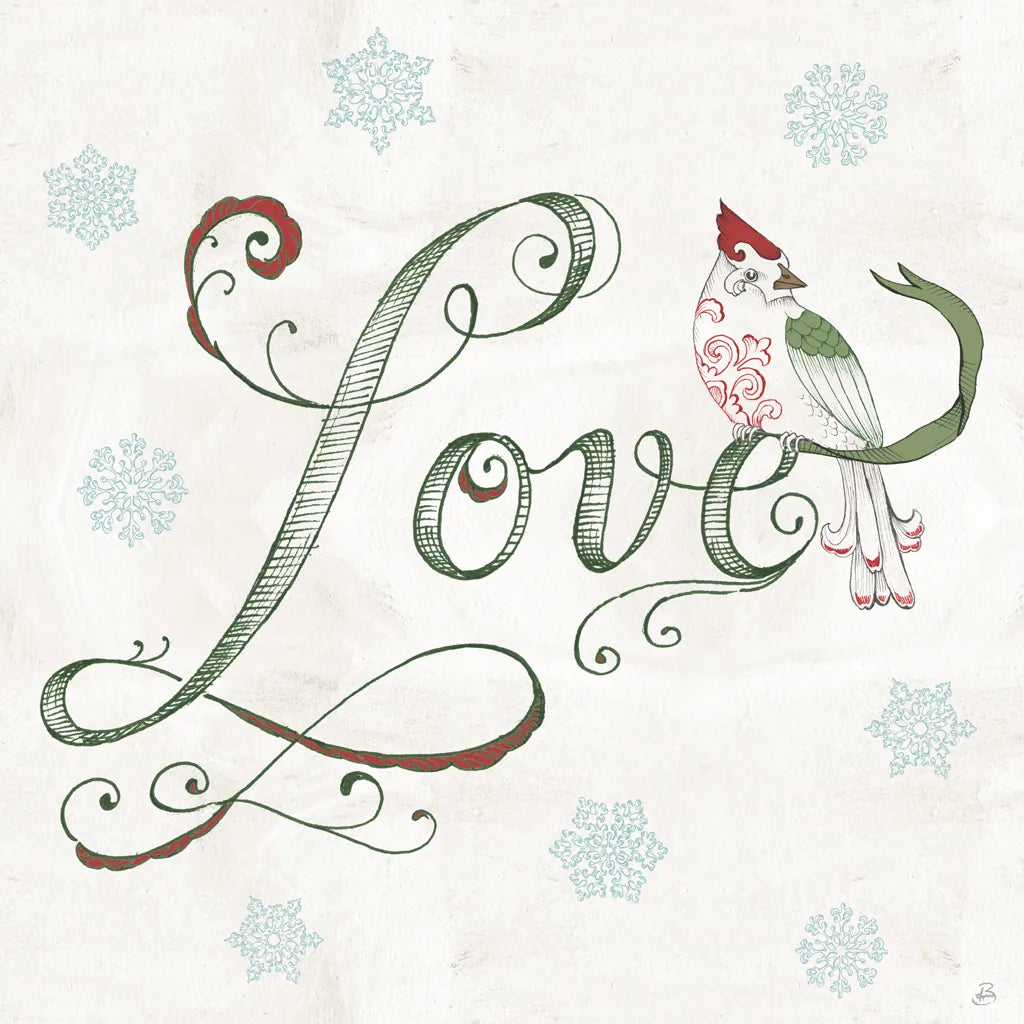 Christmas Season VI by Daphne Brissonnet. SKU 81016a. Archival Giclee Fine art print for wall decor.