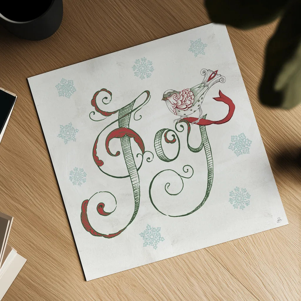 Christmas Season VII by Daphne Brissonnet. Shown as a detailed flat fine art print, highlighting archival giclee quality. Available as an archival giclee rolled canvas, fine art paper, or poster print. SKU 81017a.