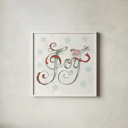 Christmas Season VII by Daphne Brissonnet. Shown in a crisp white glass frame for a clean and minimalist style. Available as an archival giclee rolled canvas, fine art paper, or poster print. SKU 81017a.