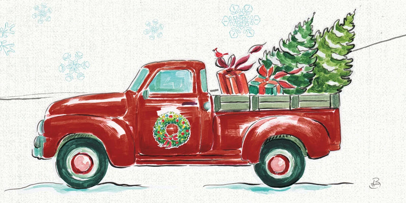 Christmas in the Country IV  - Wreath Truck by Daphne Brissonnet
