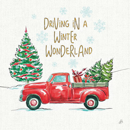 Christmas in the Country IV by Daphne Brissonnet. SKU 35812a. Archival Giclee Fine art print for wall decor.