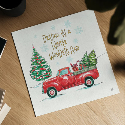 Christmas in the Country IV by Daphne Brissonnet. Shown as a detailed flat fine art print, highlighting archival giclee quality. Available as an archival giclee rolled canvas, fine art paper, or poster print. SKU 35812a.