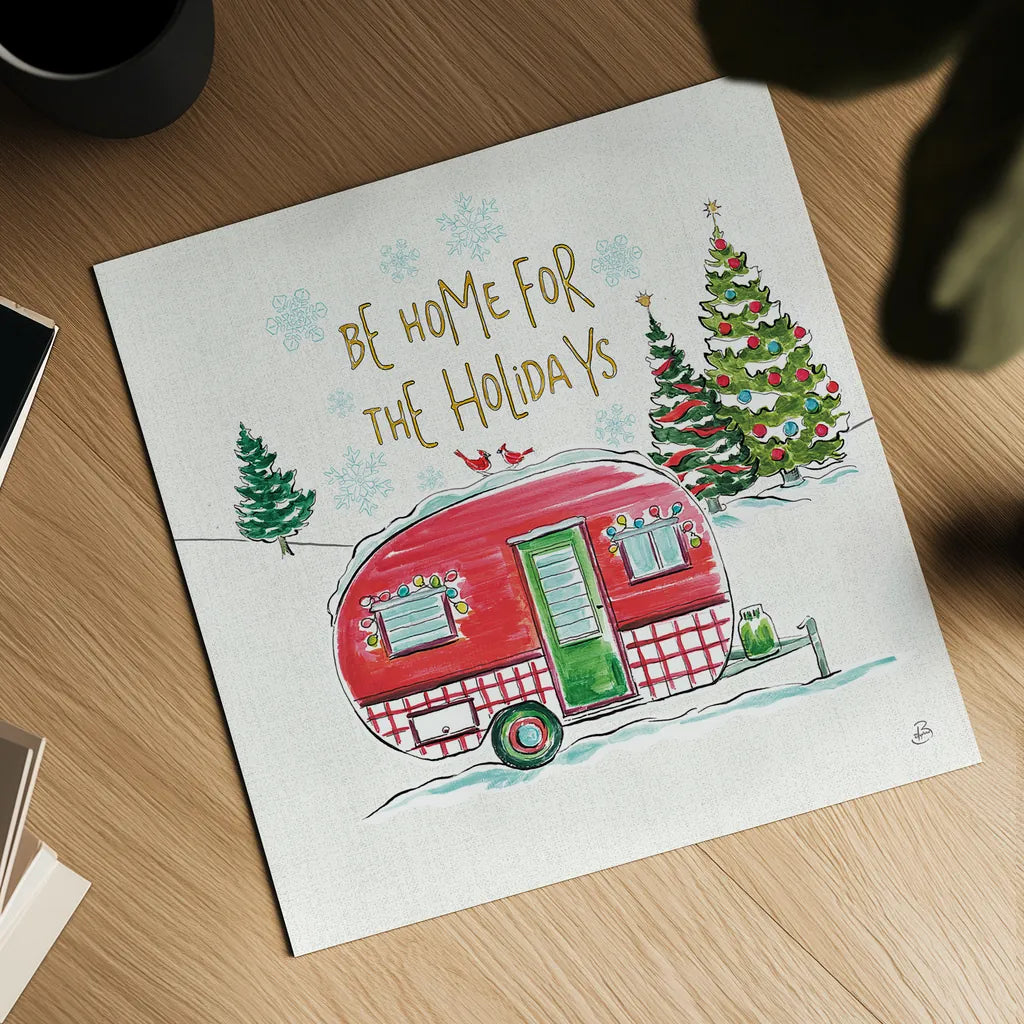 Christmas in the Country V by Daphne Brissonnet. Shown as a detailed flat fine art print, highlighting archival giclee quality. Available as an archival giclee rolled canvas, fine art paper, or poster print. SKU 35813a.