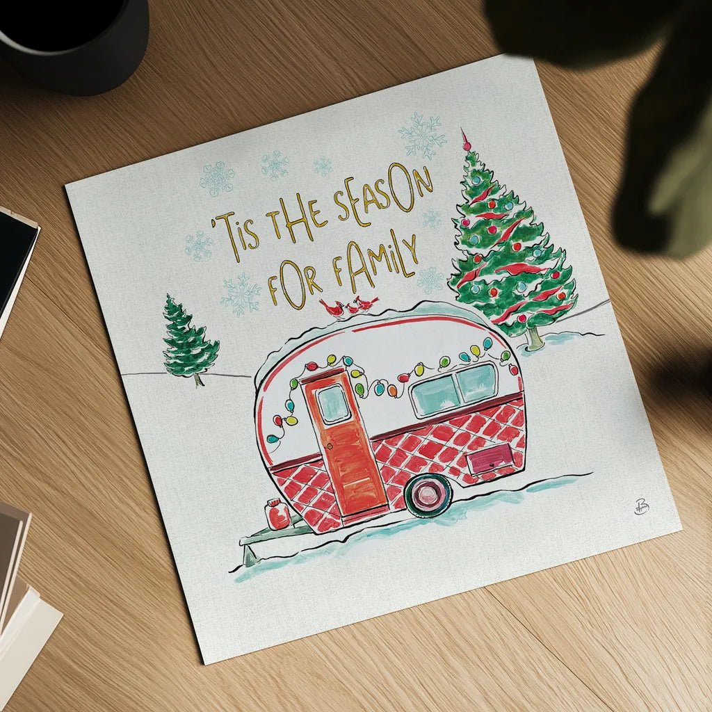 Christmas in the Country VI by Daphne Brissonnet. Shown as a detailed flat fine art print, highlighting archival giclee quality. Available as an archival giclee rolled canvas, fine art paper, or poster print. SKU 35814a.