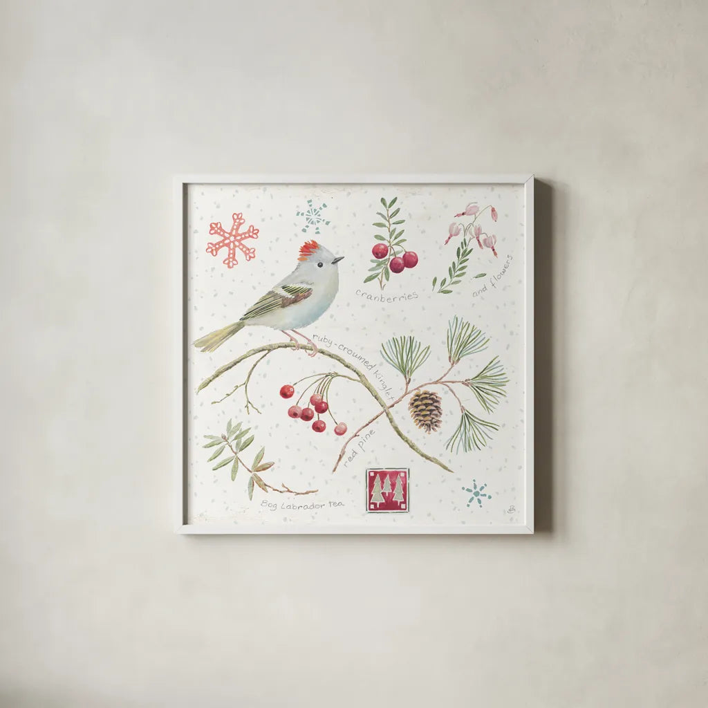 Classic Season II by Daphne Brissonnet. Shown in a crisp white glass frame for a clean and minimalist style. Available as an archival giclee rolled canvas, fine art paper, or poster print. SKU 76770a.