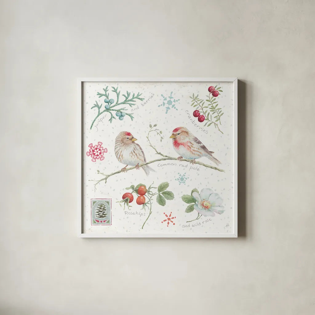 Classic Season V by Daphne Brissonnet. Shown in a crisp white glass frame for a clean and minimalist style. Available as an archival giclee rolled canvas, fine art paper, or poster print. SKU 76773a.