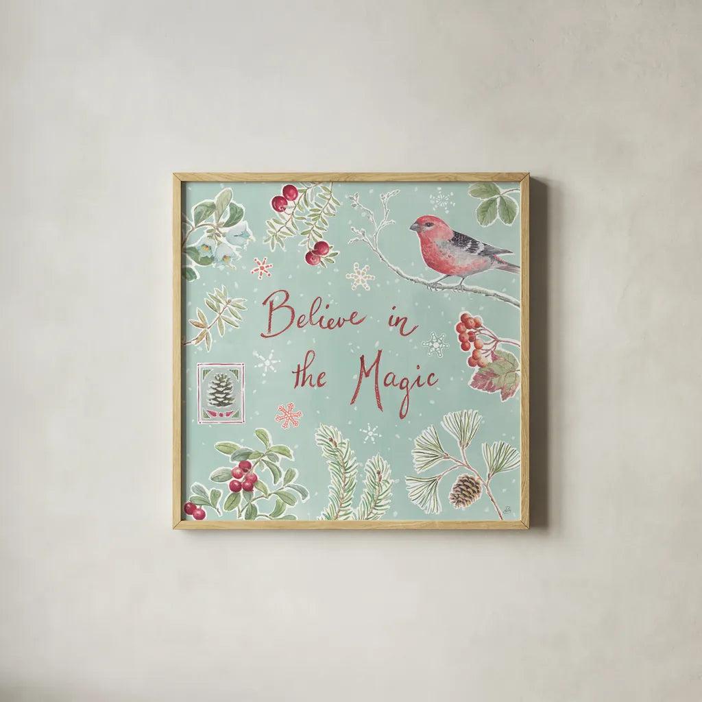 Classic Season VII by Daphne Brissonnet. Shown in a natural wood glass frame for a timeless modern aesthetic. Available as an archival giclee rolled canvas, fine art paper, or poster print. SKU 76775a.