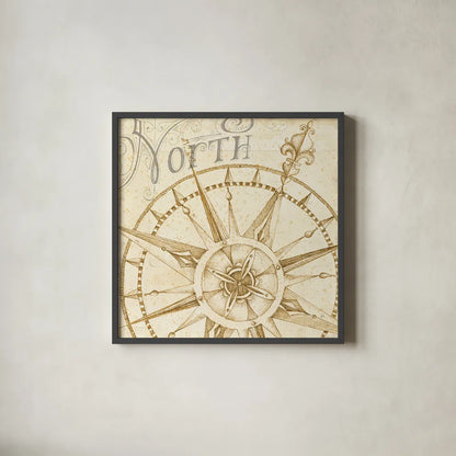 Coast to Coast Sepia I by Daphne Brissonnet. Shown in a sleek black glass frame for a contemporary gallery look. Available as an archival giclee rolled canvas, fine art paper, or poster print. SKU 14057a.