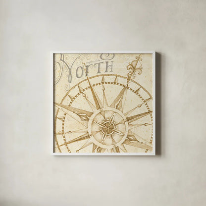 Coast to Coast Sepia I by Daphne Brissonnet. Shown in a crisp white glass frame for a clean and minimalist style. Available as an archival giclee rolled canvas, fine art paper, or poster print. SKU 14057a.