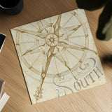 Coast to Coast Sepia II by Daphne Brissonnet. Shown as a detailed flat fine art print, highlighting archival giclee quality. Available as an archival giclee rolled canvas, fine art paper, or poster print. SKU 14058a.