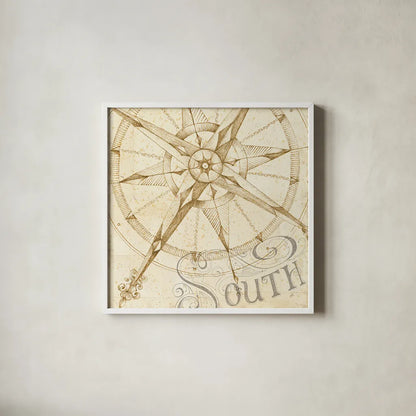 Coast to Coast Sepia II by Daphne Brissonnet. Shown in a crisp white glass frame for a clean and minimalist style. Available as an archival giclee rolled canvas, fine art paper, or poster print. SKU 14058a.