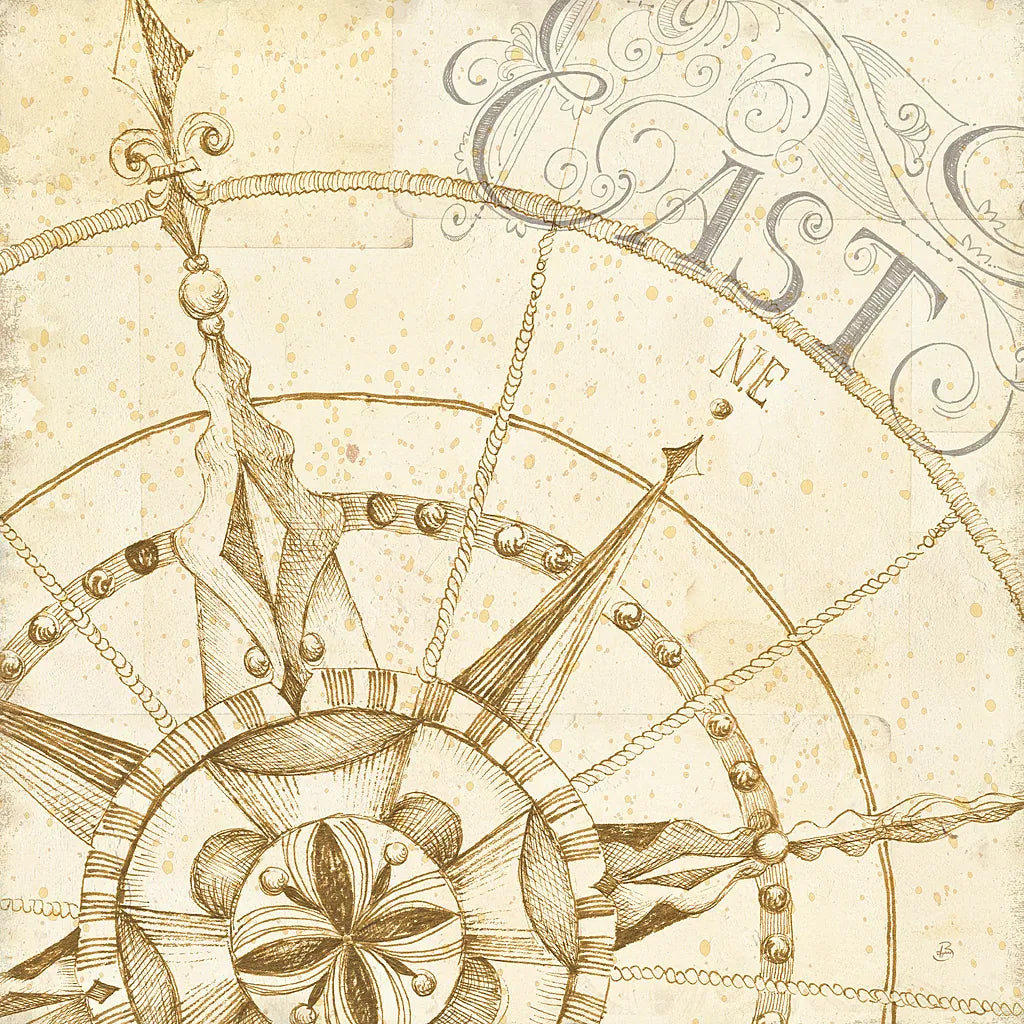 Coast to Coast Sepia III by Daphne Brissonnet. SKU 14059a. Archival Giclee Fine art print for wall decor.