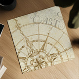 Coast to Coast Sepia III by Daphne Brissonnet. Shown as a detailed flat fine art print, highlighting archival giclee quality. Available as an archival giclee rolled canvas, fine art paper, or poster print. SKU 14059a.