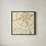 Coast to Coast Sepia IV by Daphne Brissonnet. Shown in a sleek black glass frame for a contemporary gallery look. Available as an archival giclee rolled canvas, fine art paper, or poster print. SKU 14060a.