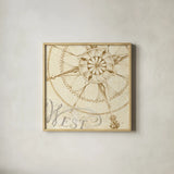 Coast to Coast Sepia IV by Daphne Brissonnet. Shown in a natural wood glass frame for a timeless modern aesthetic. Available as an archival giclee rolled canvas, fine art paper, or poster print. SKU 14060a.