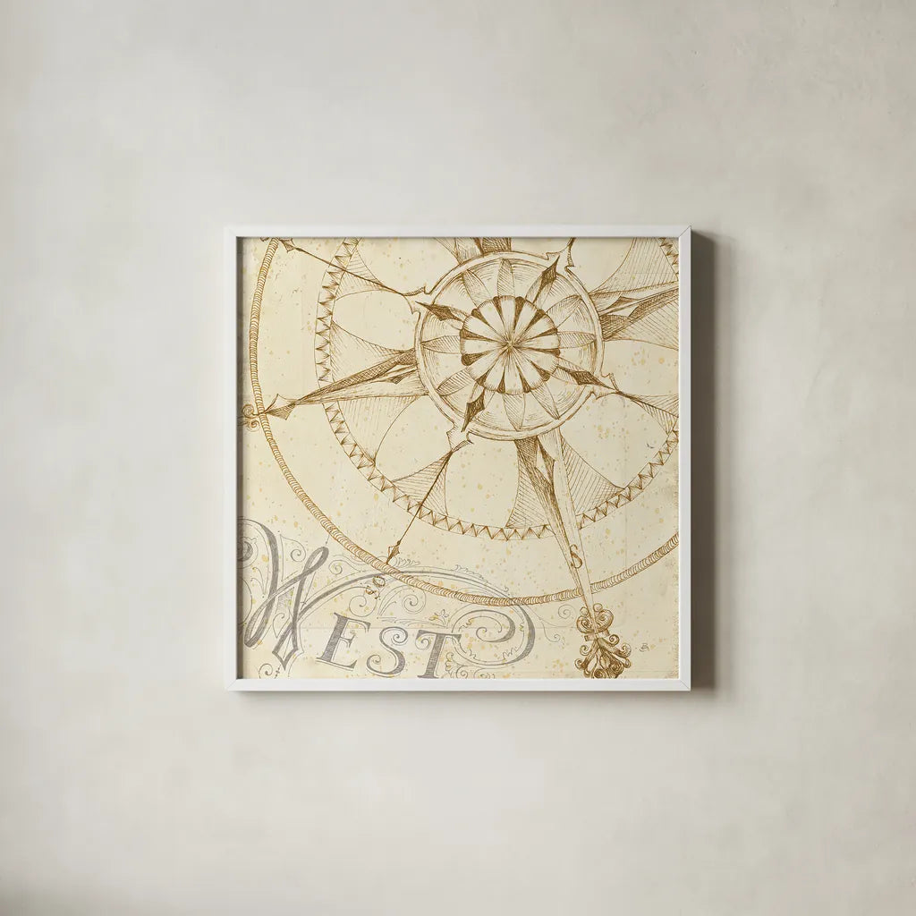 Coast to Coast Sepia IV by Daphne Brissonnet. Shown in a crisp white glass frame for a clean and minimalist style. Available as an archival giclee rolled canvas, fine art paper, or poster print. SKU 14060a.