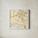 Coast to Coast Sepia IV by Daphne Brissonnet. Shown in a crisp white glass frame for a clean and minimalist style. Available as an archival giclee rolled canvas, fine art paper, or poster print. SKU 14060a.