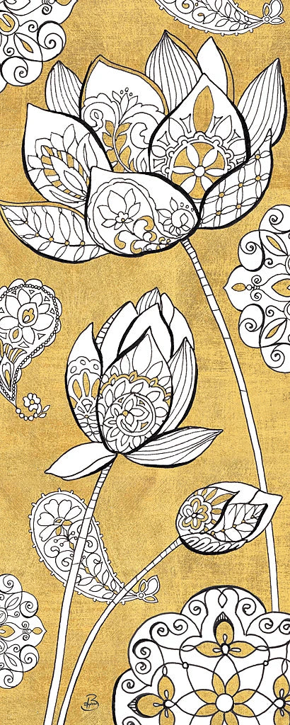 Color my World Lotus II Gold by Daphne Brissonnet