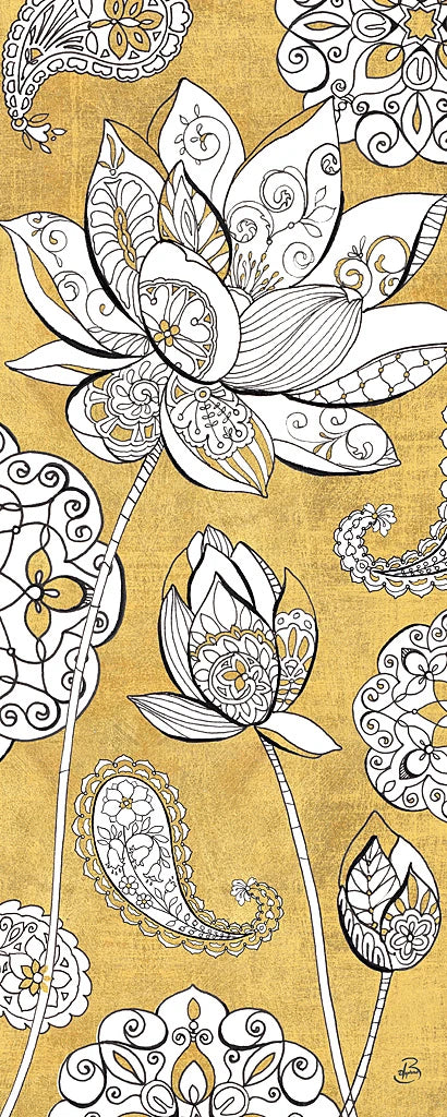 Color my World Lotus III Gold by Daphne Brissonnet