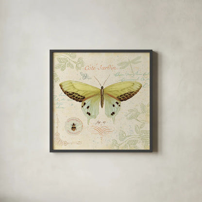 Cote Jardin II by Daphne Brissonnet. Shown in a sleek black glass frame for a contemporary gallery look. Available as an archival giclee rolled canvas, fine art paper, or poster print. SKU 5096a.