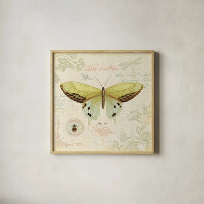 Cote Jardin II by Daphne Brissonnet. Shown in a natural wood glass frame for a timeless modern aesthetic. Available as an archival giclee rolled canvas, fine art paper, or poster print. SKU 5096a.