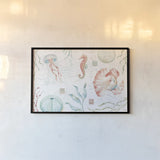 Delicate Sea I by Daphne Brissonnet. shown as a paper print in a black flame. Available as a archival giclee rolled canvas, fine art paper, or poster print. SKU 74691i.