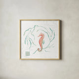 Delicate Sea III by Daphne Brissonnet. Shown in a natural wood glass frame for a timeless modern aesthetic. Available as an archival giclee rolled canvas, fine art paper, or poster print. SKU 74693a.