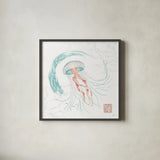 Delicate Sea IV by Daphne Brissonnet. Shown in a sleek black glass frame for a contemporary gallery look. Available as an archival giclee rolled canvas, fine art paper, or poster print. SKU 74694a.