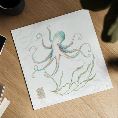 Delicate Sea V by Daphne Brissonnet. Shown as a detailed flat fine art print, highlighting archival giclee quality. Available as an archival giclee rolled canvas, fine art paper, or poster print. SKU 74695a.