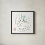 Delicate Sea V by Daphne Brissonnet. Shown in a sleek black glass frame for a contemporary gallery look. Available as an archival giclee rolled canvas, fine art paper, or poster print. SKU 74695a.