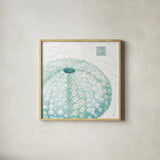 Delicate Sea VIII by Daphne Brissonnet. Shown in a natural wood glass frame for a timeless modern aesthetic. Available as an archival giclee rolled canvas, fine art paper, or poster print. SKU 74698a.