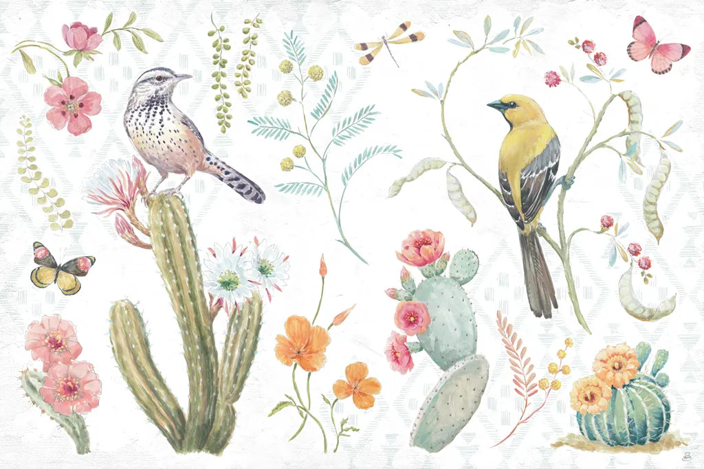 Desert Beauties I by Daphne Brissonnet. SKU 65725i. Archival Giclee Fine art print for wall decor.