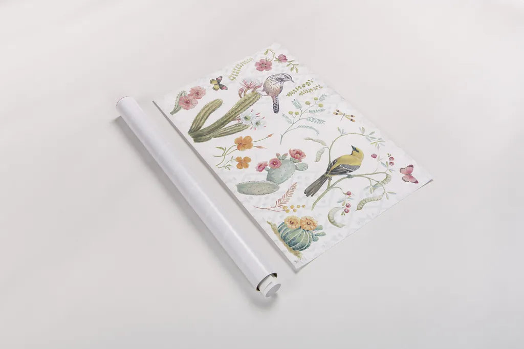 Desert Beauties I by Daphne Brissonnet. shown as a rolled paper print. Available as archival giclee rolled canvas, fine art paper, or poster print. SKU 65725i.