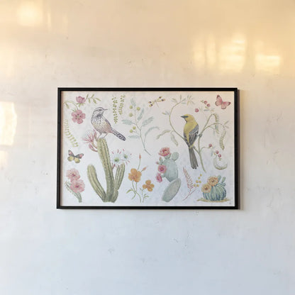 Desert Beauties I by Daphne Brissonnet. shown as a paper print in a black flame. Available as a archival giclee rolled canvas, fine art paper, or poster print. SKU 65725i.