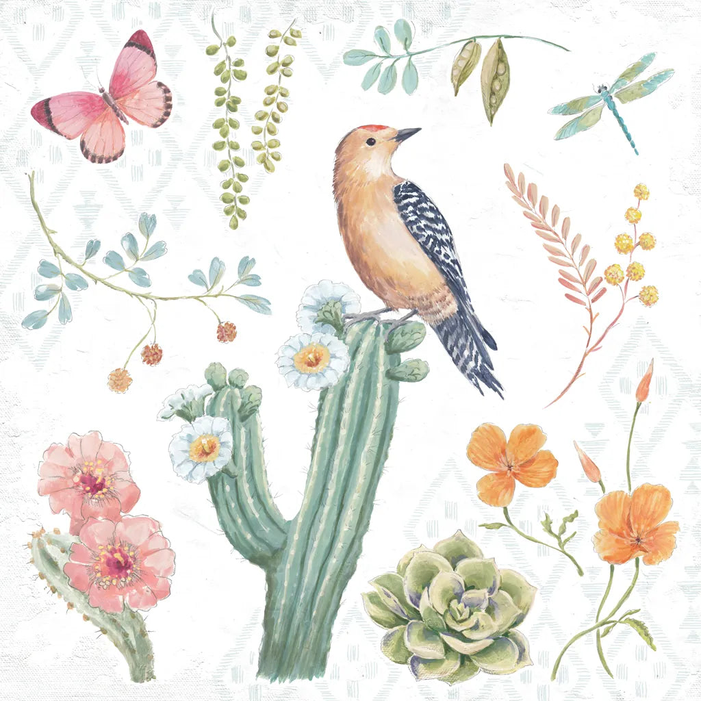 Desert Beauties II by Daphne Brissonnet. SKU 65726a. Archival Giclee Fine art print for wall decor.