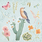 Desert Beauties II Aqua by Daphne Brissonnet. SKU 65783a. Archival Giclee Fine art print for wall decor.