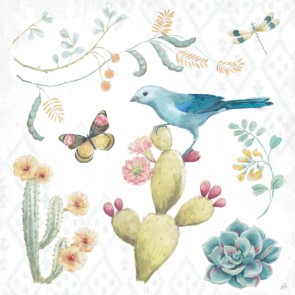 Desert Beauties III by Daphne Brissonnet. SKU 65727a. Archival Giclee Fine art print for wall decor.