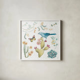 Desert Beauties III by Daphne Brissonnet. Shown in a crisp white glass frame for a clean and minimalist style. Available as an archival giclee rolled canvas, fine art paper, or poster print. SKU 65727a.