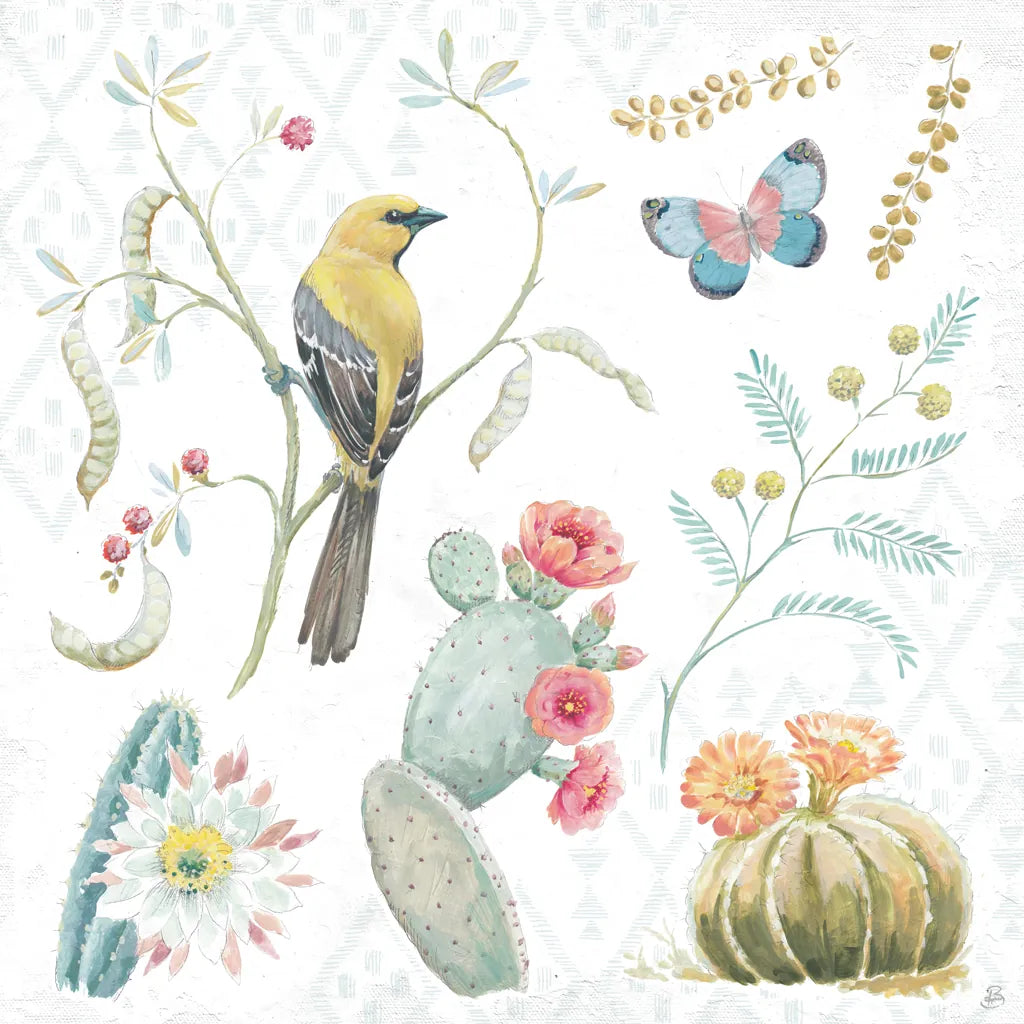 Desert Beauties IV by Daphne Brissonnet. SKU 65728a. Archival Giclee Fine art print for wall decor.