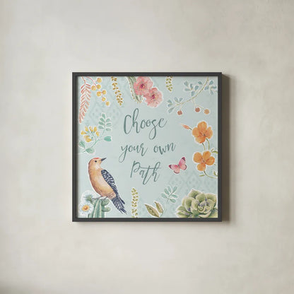 Desert Beauties VI Aqua by Daphne Brissonnet. Shown in a sleek black glass frame for a contemporary gallery look. Available as an archival giclee rolled canvas, fine art paper, or poster print. SKU 65787a.