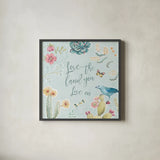 Desert Beauties VII Aqua by Daphne Brissonnet. Shown in a sleek black glass frame for a contemporary gallery look. Available as an archival giclee rolled canvas, fine art paper, or poster print. SKU 65788a.