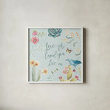 Desert Beauties VII Aqua by Daphne Brissonnet. Shown in a crisp white glass frame for a clean and minimalist style. Available as an archival giclee rolled canvas, fine art paper, or poster print. SKU 65788a.