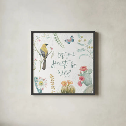 Desert Beauties VIII by Daphne Brissonnet. Shown in a sleek black glass frame for a contemporary gallery look. Available as an archival giclee rolled canvas, fine art paper, or poster print. SKU 65732a.