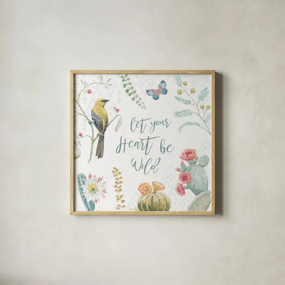 Desert Beauties VIII by Daphne Brissonnet. Shown in a natural wood glass frame for a timeless modern aesthetic. Available as an archival giclee rolled canvas, fine art paper, or poster print. SKU 65732a.